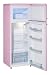 Wolkenstein GK212.4RT - Frigorífico de estilo retro en color rosa brillante, con...