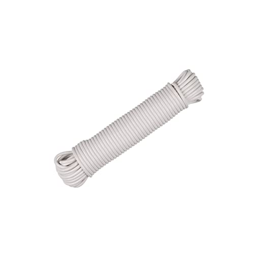 West Coast Paracord’s Plastic Coated Clothesline – Synthetic Fiber Core – All Purpose Laundry Line Dryer Rope – Strong And Durable – Crafting And Diy Projects- (5/32 Inch, 100 Ft) White #TOP1
