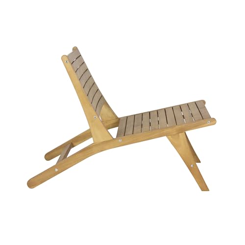 JONATHAN Y PAT2000A Leo Mid-Century Modern Wood Armless Outdoor Patio Chair Contemporary, Bohemian, Coastal, Transitional, Rustic, Natural - Image 8