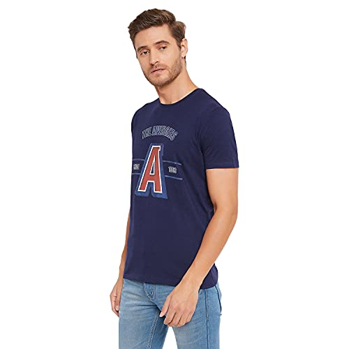 Image of Marvel Avengers by Wear Your Mind Men Round Neck Short Sleeves Knitted T-Shirt