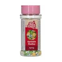 FunCakes Sprinkle Medley Spring: Zuckerstreusel, Großartiger Geschmack, gut zum Dekorieren von Kuchen, Torten und Cakes, Sprinkle Mix. 50 g.
