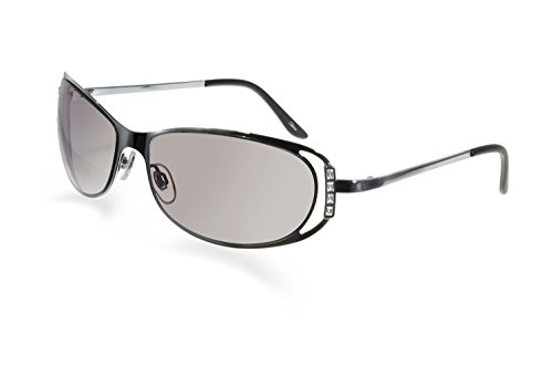 Bevel Edge Silver Cut-out Frame Sunglasses