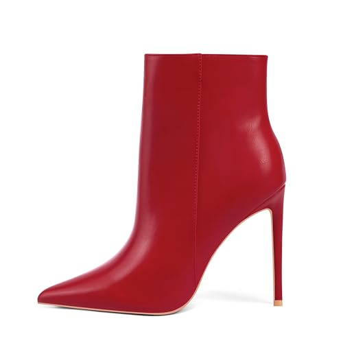 Bottines à talons pour femme Elisabet Tang bout pointu avec fermeture éclair latérale pratique