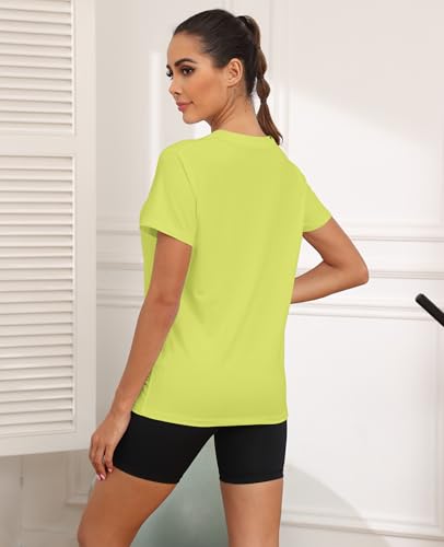 Image of KevaMolly Workout Tops for Women UPF50+ Breathable Loose Fit Yoga T Shirts Short Sleeve Running Gym Athletic Tee Top