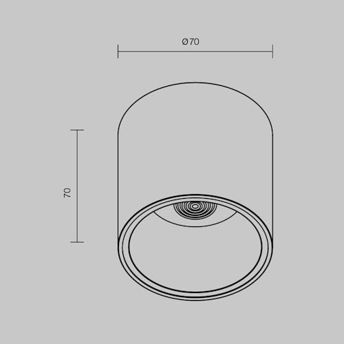 Lampada A Soffitto Alfa Led Alluminio Nero Led Integrato 12W Ip20 4000K D7 - 2