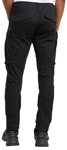 G-STAR Raw - Mens Rovic Zip 3D Regular Tapered Pants, Color Dark Black, Size: 34W x 38L2