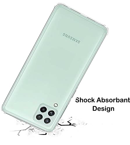 Image of Soft Flexible Silicone Back Cover Compatible with Samsung Galaxy A22, Transparent Case