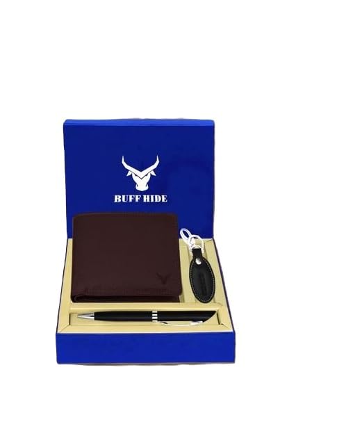Protected 100% Leather Gift Hamper for Men | Leather Wallet for Men's | Wallets Branded | Wallets for Men (Lee-on Black),Leather Wallet Combo for Men-picture-56