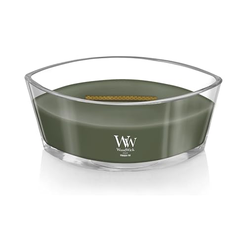 WoodWick Fraser Fir Holiday Candle Gifts for Women and Men, 16 oz Ellipse Candle with Crackling Wick