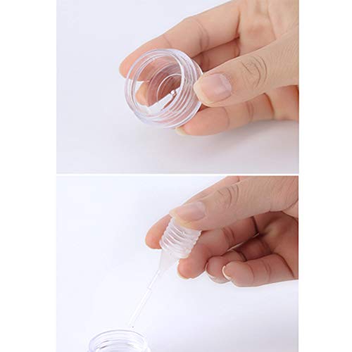 Lurrose Conjunto de frascos de maquiagem de viagem 8 peças Kit de garrafa vazia portátil Conjunto de