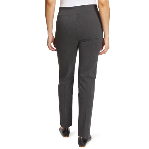 Gloria Vanderbilt Women's Pull on Trouser Mid Rise Slim Straight Leg Pant with Tummy Control Standard3