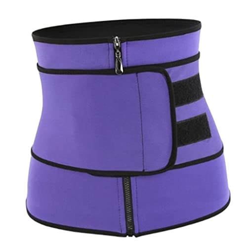 TISHITA Cinturilla Mujer Adelgazante Reductora Cinturón Moldeador Deportivo Faja Neopreno Elástica con Cierre Ajustable para Controlar El Abdomen Y Expulsar T, Azul XL