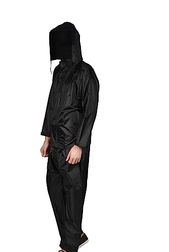 Image of SGL unisex 2pc black raicoat for men and women, Bikers raincoat, 2XL