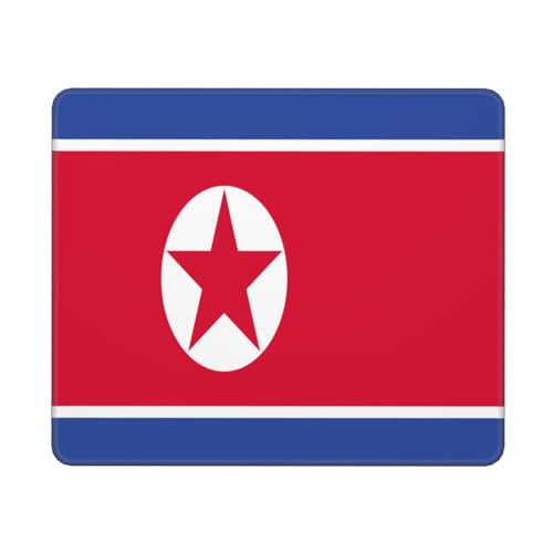 Tapis De Souris Drapeau De La Corée du Nord Tapis De Bureau Moderne Mouse Pad Vitesse Et La Précision Améliorées Accessoires De Jeu Mac Et Pc pour Gaming Travail Bureau 25X30Cm
