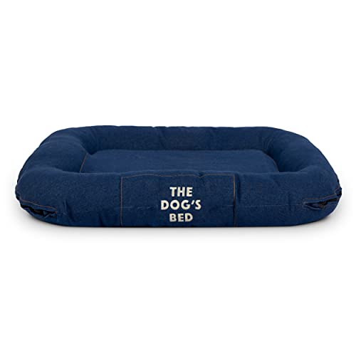 Replacement Cover Only For The Dog's Bed, Washable Quality Blue Denim Fabric, Medium 31.5” X 23.5” #TOP30