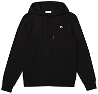 Lacoste Men's Essential Brushed Fleece Hoodie Black, 2
