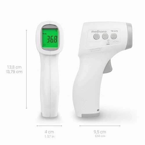 medisana TM A79 Infrarot Thermometer, Fieberthermometer kontaktlos und digital, Stirnthermometer für Baby, Kinder und Erwachsene, berührungslos mit akustischem und visuellem Fieberalarm