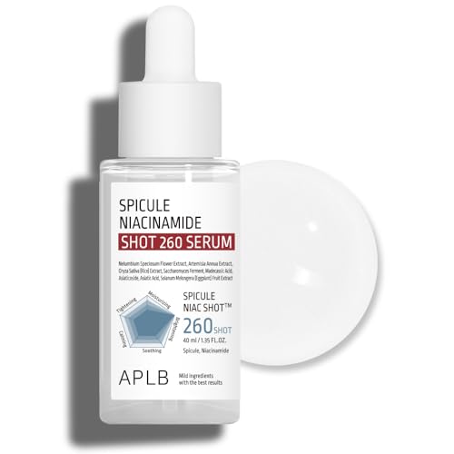 APLB Spicule Niacinamide Shot 260 Serum | SPICULE NIAC SHOT™ 260 1.35 FL.OZ/Korean Skincare, Gentle Exfoliation, Pore Care, Long lasting hydration, Revitalize for gentle and improve skin texture