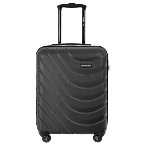 BARRENS Handgepäck Koffer 55x40x20 cm | Kabinengepäck | Chiffrierschloss Reisekoffer | Handgepäck mit 4 Rollen | Flexibler Griff | Hartschalenkoffer | Airline-kompatibel (Schwarz 34L)