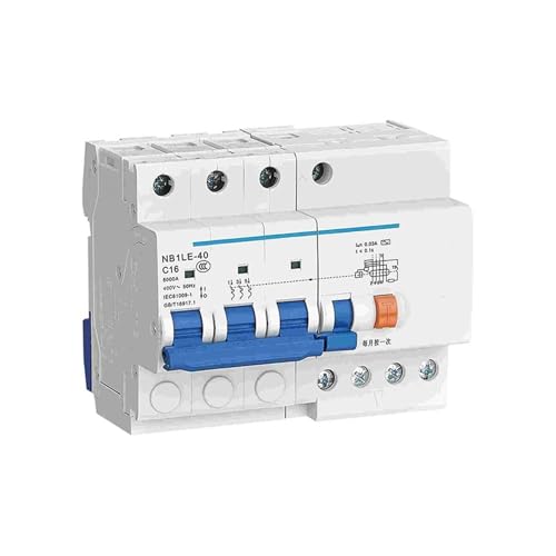 Disjoncteur différentiel NB1LE-40 triphasé C20 coupure instantanée contre les surcharges