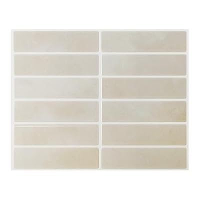 Umedol Peel and Stick Backsplash 10-Sheets of 11.42'' x 9'' Self-Adhesive Peel and Stick 3D Wall Tile for Kitchen, Bathroom