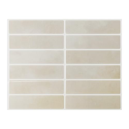 Umedol Peel and Stick Backsplash 10-Sheets of 11.42'' x 9'' Self-Adhesive Peel and Stick 3D Wall Tile for Kitchen, Bathroom