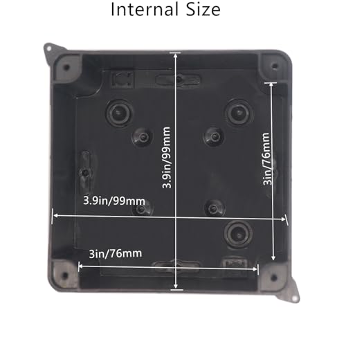Image of Junction Box, 2 Pcs Reserved Holes Electrical Boxes Waterproof IP65 ABS Plastic Electrical Power Cord Enclosure Project Box Black 3.9 x 3.9 x 2.8 inch(100x100x70mm)