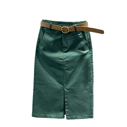 Jupe en jean décontractée pour femme jupe taille haute bleu foncé Dark En8 taille 40