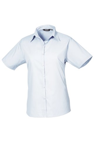 Blouse en popeline légère pour un style chic de bureau en bleu taille 10