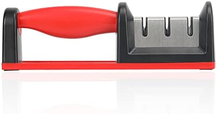 Kitchen Knife Sharpener, 3-Stage Knife Sharpening Tool with Non-slip Base Pat and Comfortable Handle, Ergonomic Design & Fast and Effective, Easy and Safe To Use, for Kitchen, Home