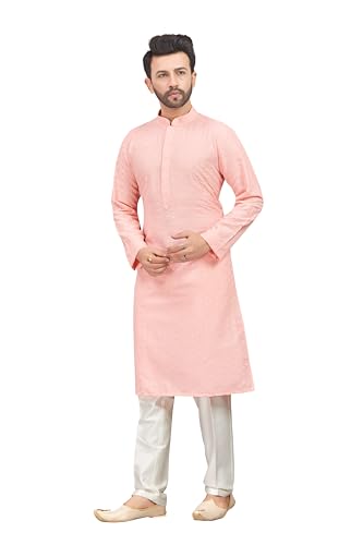 Men's Embroidered Kurta and Straight Pants Set, Multicolor, Viscose Rayon, Knee-Length4