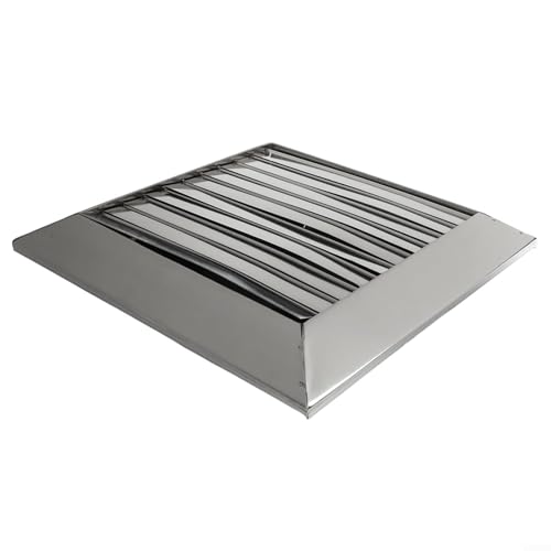 Rejilla de ventilación cuadrada de acero inoxidable con características ajustables para sistemas de ventilación caseros (150 mm)