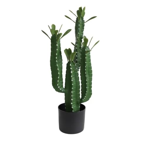 momoplant Artificial Cactus Plant Faux Fake Green Tip Saguaro Cactus Pot for Home Garden Office Floor Indoor Decor Cover