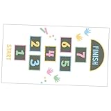 Autocollant de sol en treillis de marelle : ils n'endommageront pas le sol et ne laisseront pas de résidus collants, vous pouvez donc retirer l'autocollant de sol facilement, autocollant de jeu de marelle amusant