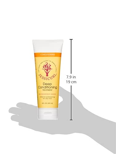 Jessicurl, Deep Conditioning Treatment, No Fragrance Added, 8 Fl Oz. Deep Conditioner For Dry Damaged Hair, Great Anti Frizz Hair Mask And Leave In Conditioner For Curly Hair #TOP4