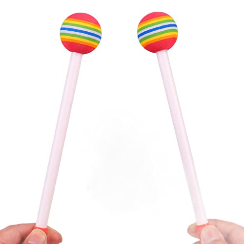 2 baquetas para niños, baquetas de batería coloridas con cabeza suave de EVA, accesorios para instrumentos musicales para práctica rítmica y uso en aulas miniatura 7