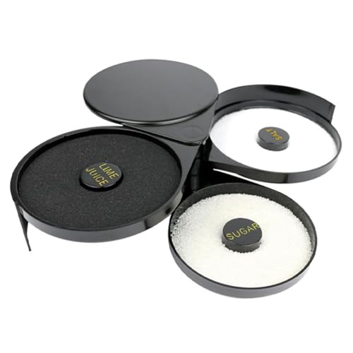 Margarita Salt Rimmer Set - 3 Tier Bar Glass Rimmer for Cocktails | Perfect Cocktail Accessories for Home Entertaining & Bartenders | Gift for Cocktail Lovers