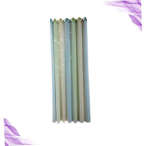 Rideau double couche étoile creuse vert pour déco salon - 7