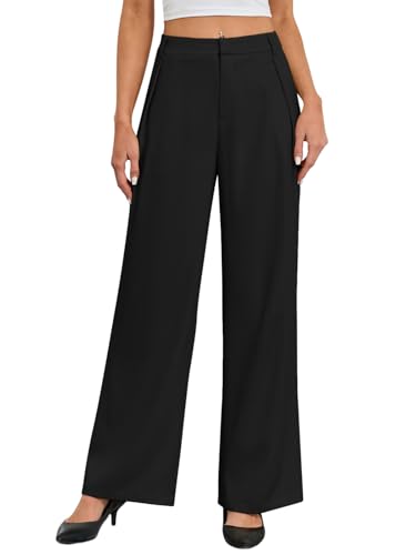 Gracyoga Women's Wide Leg Dress Pants High Waisted Casual Work Trousers 2025 Business Outfits with Pockets