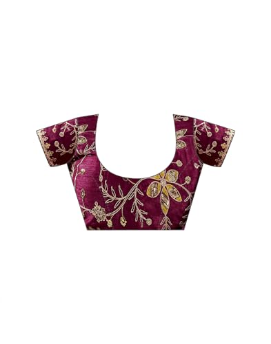 Image of SIRIL Women's Georgette Bandhani Printed, Embroidery Lace Saree With Unstitched Blouse Piece