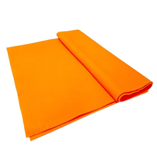 Jtnohx Fieltro Naranja Brillante, Tela de Fieltro Para Manualidades, Hojas de Tela Suave Para Proyectos de Arte y Costura 1.4mm de Grosor 91x225CM Flexible
