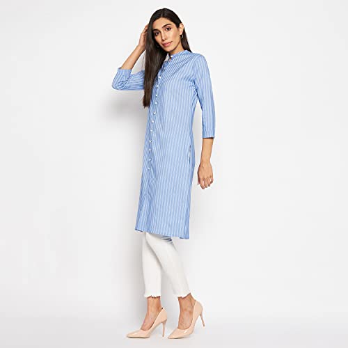 Image of CAMEY Women Striped Cotton Dress