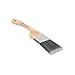 Restaurantware Angled Paint Brush 1 Count 11.81 x 2.05 Inches Wood Handle Nylon Polyester Brush for Edges - Gray Stainless Steel Ferrule - Professional Interior Wall and Trim Painting Tool