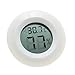 Babysbreath17 Mini pratique Thermomètre ronde numérique d'intérieur hygromètre température hygromètre écran LCD blanc