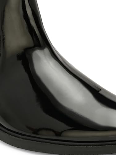 Image of AFROJACK Men's Chelsea Boots | High Ankle Slip On Synthetic Patent