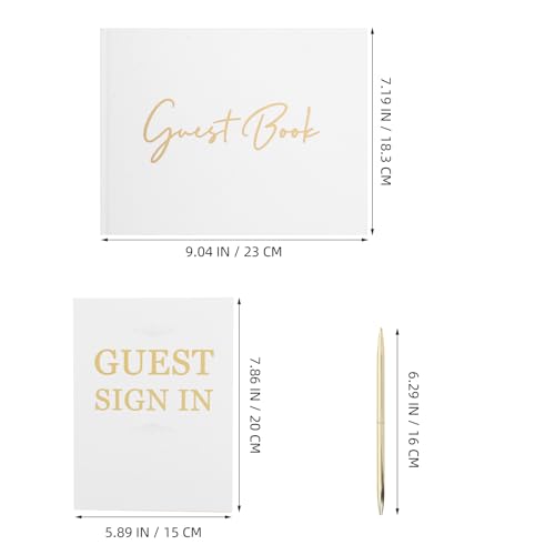 Libro de firmas para bodas de diseño clásico y set de papelería exclusivo para recuerdos 3