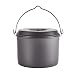 X&JJ Camping Pot, Camping Portátil Pote Colgando Hervidor de Cocina al Aire Libre con Tapa Cabina Utensilios de Cocina para Camping Senderismo Pesca Picnic,5.5L