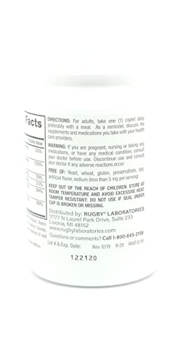 Rugby Vitamin B Complex With Vitamin C Vitamin Supplement 130 Caplets #TOP3