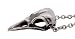 Amkaka Raven Skull Stainless Steel Necklace Silver Black Color Antique Cool Party Jewelry