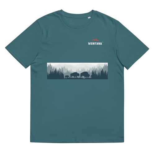 T-shirt Montana Wear Buffalo en coton biologique premium, une coupe unisexe haut de gamme